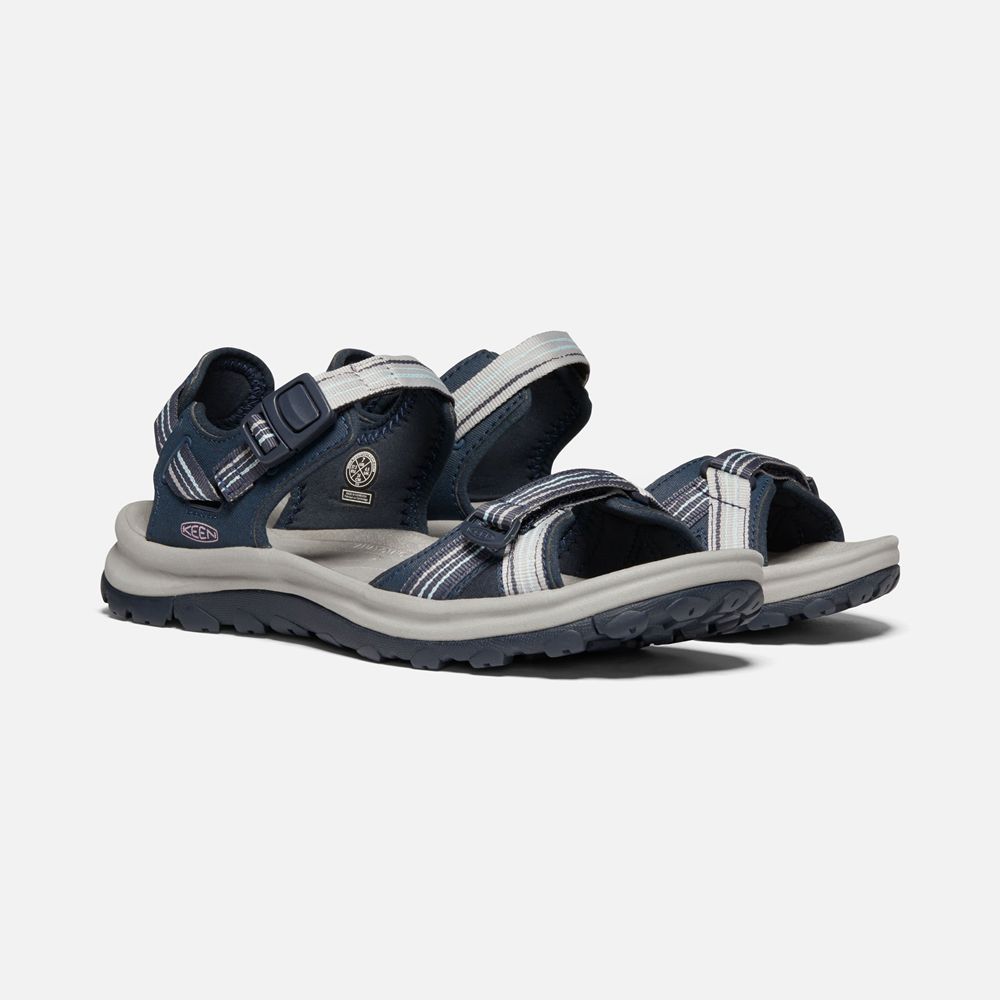 Keen Outdoor Sandalet Kadın Lacivert/Gri - Terradora Ii Open Toe - Türkiye JDXM71206